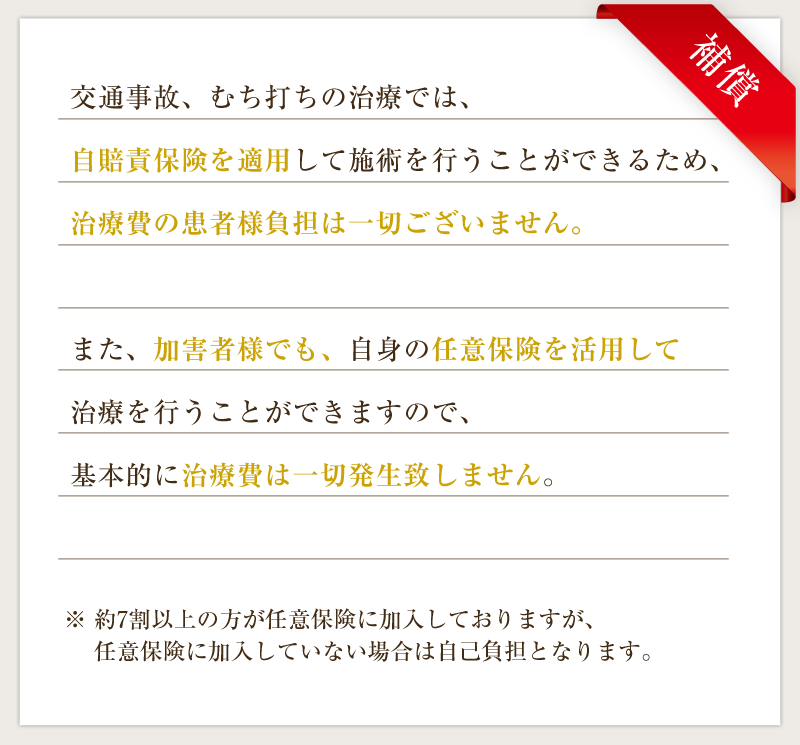 逗子市の整骨院｜じん整骨院｜交通事故、むち打ちの治療では、自賠責保険を適用